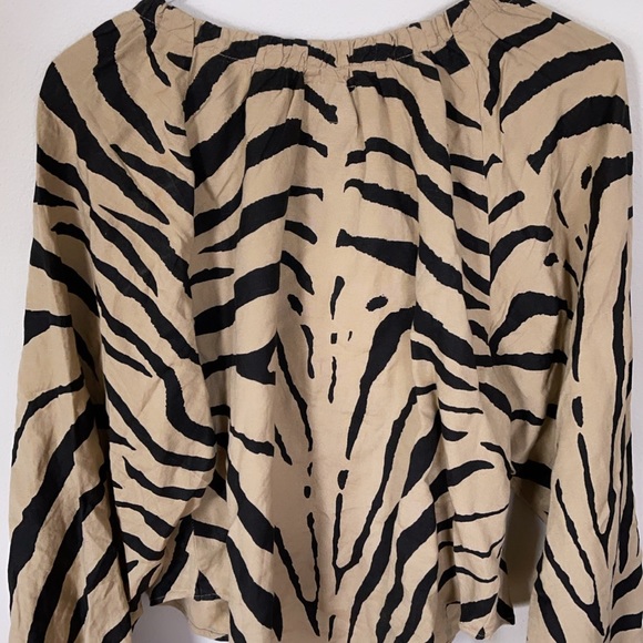 Current Elliot Long Sleeve Zebra Print Top - Picture 4 of 5